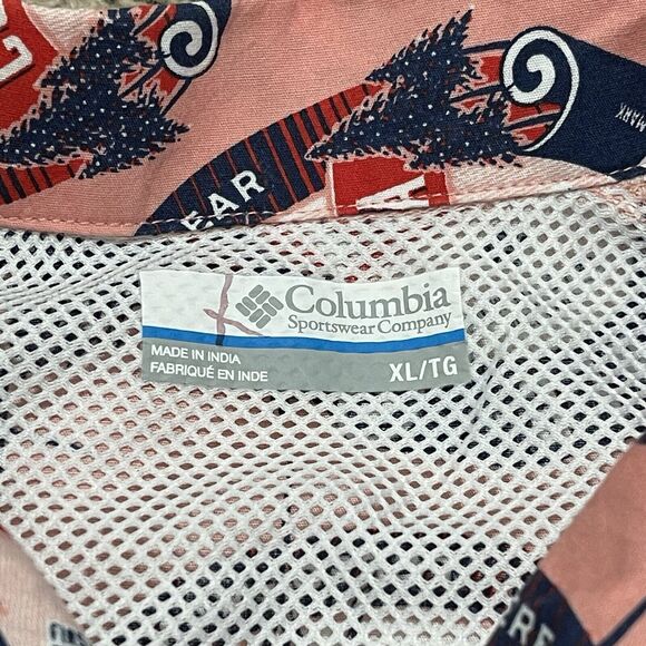 Columbia PFG Shirt Mens XL Salmon Red Vented Trollers Best Fishing Outdoor AOP - Picture 4 of 12